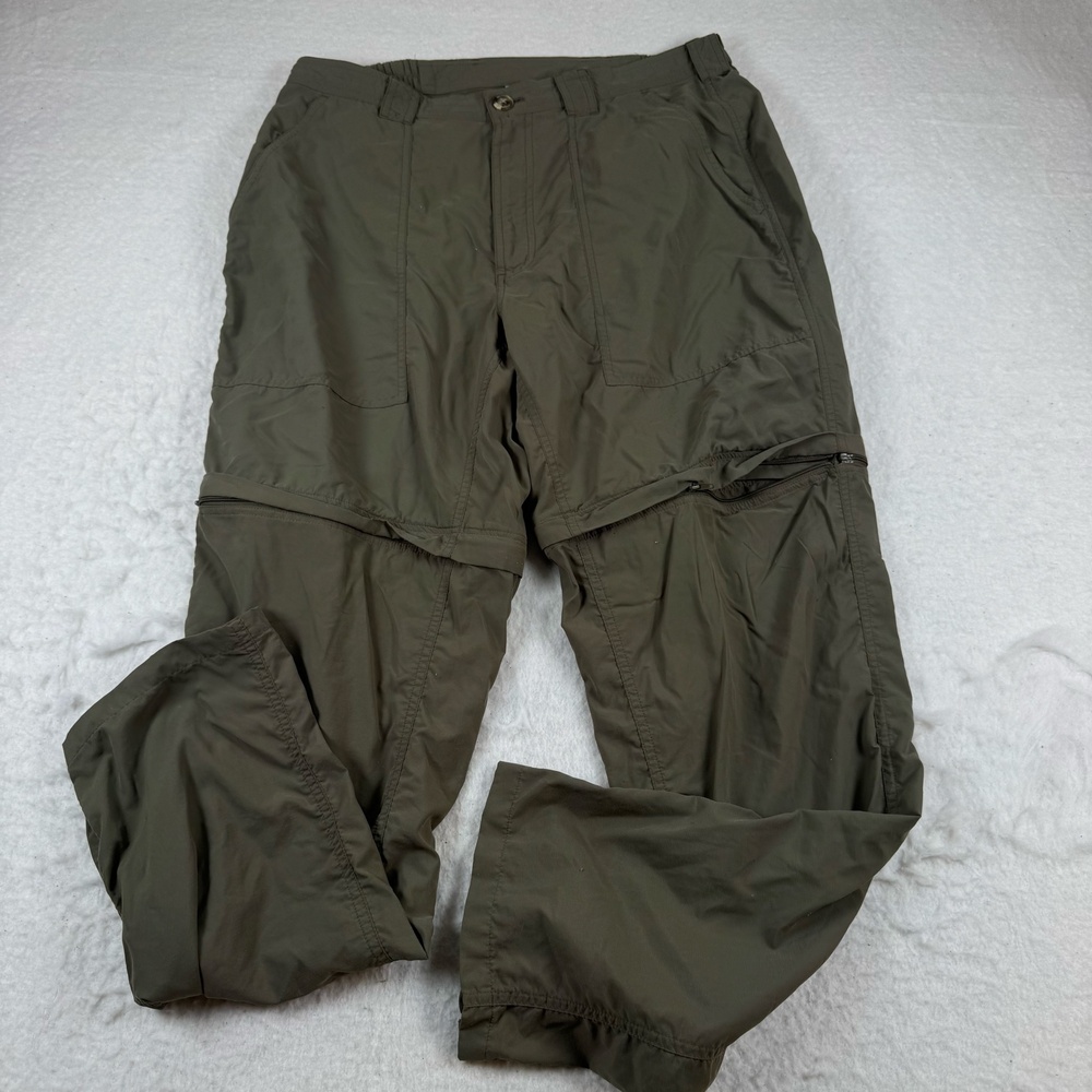 ExOfficio Buzz Off Pants Mens Size M Green Convertible Hiking Nylon Outdoor